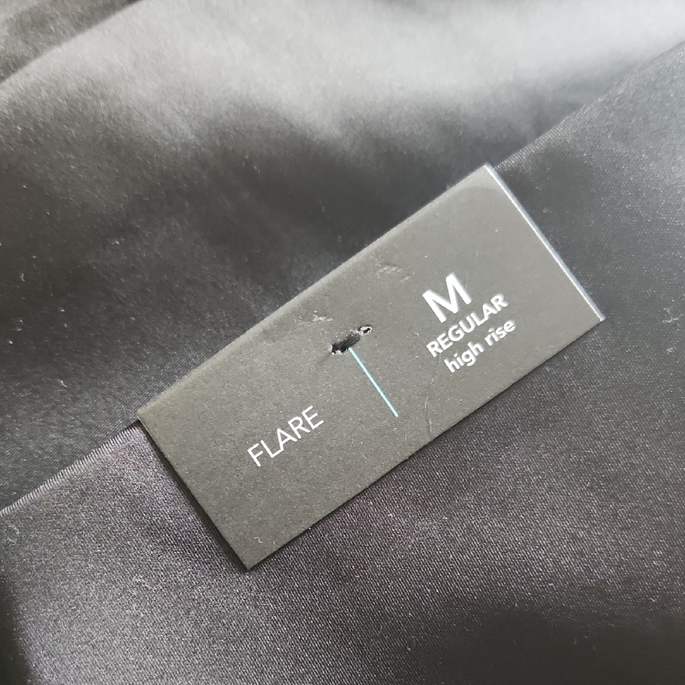 NWT Maurices Black Satiny High Rise Flare Pants - Picture 3 of 5